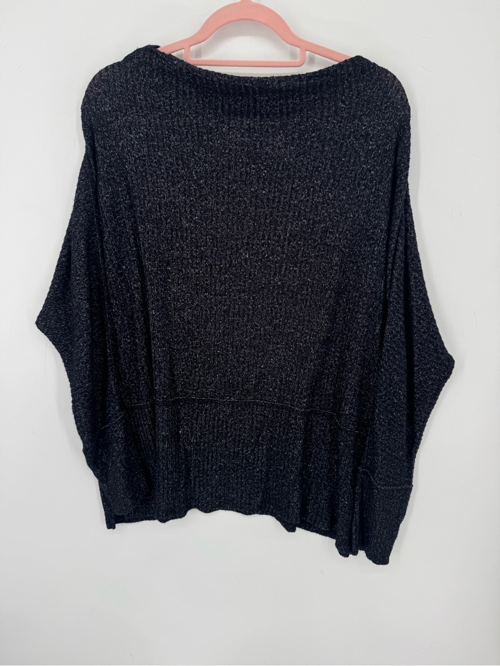 Maurices Black Knit Lightweight Sweater Capsule Cozy Minimal Chic Top Size 1X